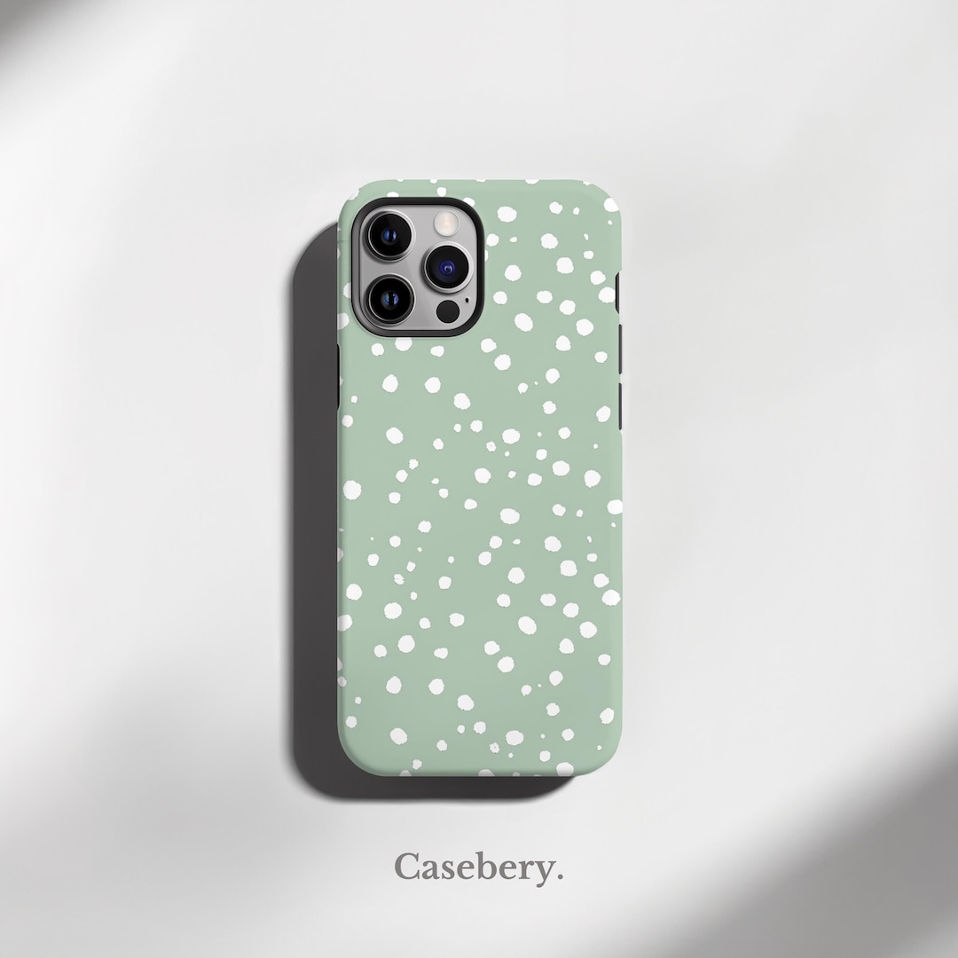 White Dots Phone Case Designed for iPhone 8, X, 11 ,12, 13, 14, 15, 16