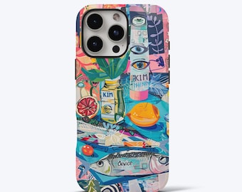 Modern Collage Phone Case for iPhone - Aesthetic, Tough Dual-Layer Phone Cover
