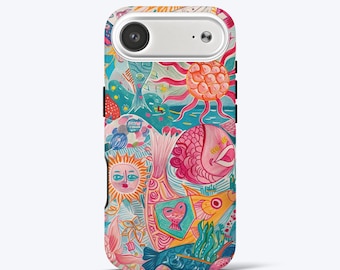 Pink Collage Phone Case for iPhone - Trendy, Tough Dual-Layer Phone Cover