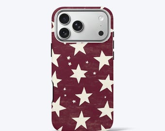 Capa de celular White Star para iPhone - Estética Borgonha, capa resistente de duas camadas para celular
