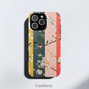 Japanese Design Phone Case For iPhone 16 Case, iPhone 13 case, iPhone 15 Case, iPhone 12 Case, Cherry Blossom Trendy Phone Case