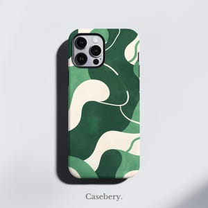 Green ArtWork Phone Case For iPhone 8, X, XS, 11 ,12, 13, 14, 15, 16, Pro, Pro Max, Plus, Cute Aesthetic Protective Tough Case | All Models