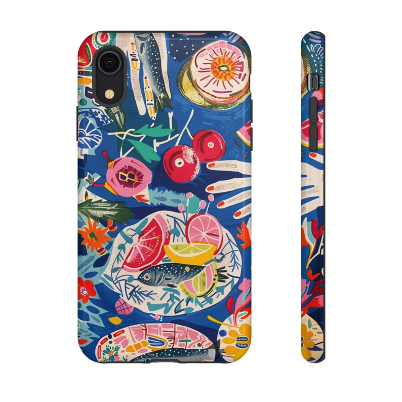 Colourful Collage Phone Case for iPhone - Trendy, Tough Dual-Layer Phone Cover image 9
