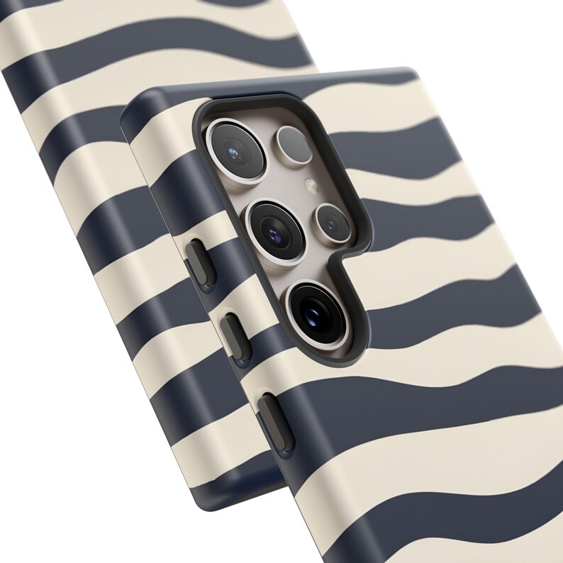 Wavy Stripes Aesthetic Phone Case for Samsung S26, S25, S24, S23, S22 ...