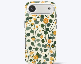 Trendy Floral Phone Case for iPhone - Aesthetic, Tough Dual-Layer Phone Cover