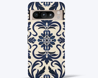 Elegant Floral Motifs Phone Case Designed For Google Pixel XL, 2, 3, 4, 5, 6, 7, 8, 9, Tough Case | More Models