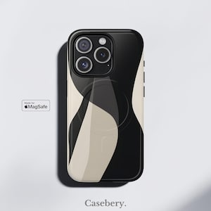 Charm Abstract Phone Case MagSafe Compatible For iPhone 14, iPhone 15, iPhone 16, Pro Max, Plus, Aesthetic Protective Tough Magnetic Case
