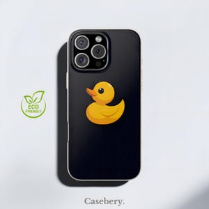 Niedliche Gelbe Ente Klapp-Handyhülle für iPhone 11, 12, 13, 14, 15, 16, Pro Max, für Samsung S21, S22 Plus, Ultra, Vegan Leder Brieftasche Fall