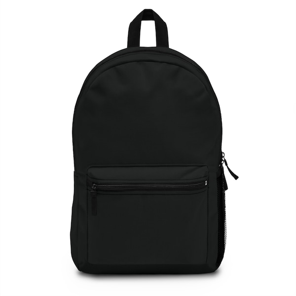 Black Backpack - Blackout - All Black Backpack -Neon Threads