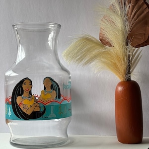 Vintage Anchor Hocking 1995 Disney Pocohantas Pitcher, Disney Glassware