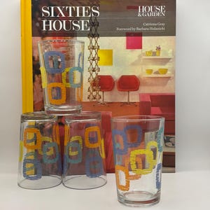 Vintage MCM Juice Glasses (Set of 4), Retro Juice Glasses, Barware Glasses