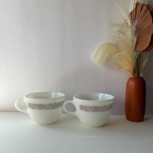 Vintage Pyrex Woodland Coffee Cups/Tea Cups (Set of 2), Vintage Pyrex, Vintage Drinkware