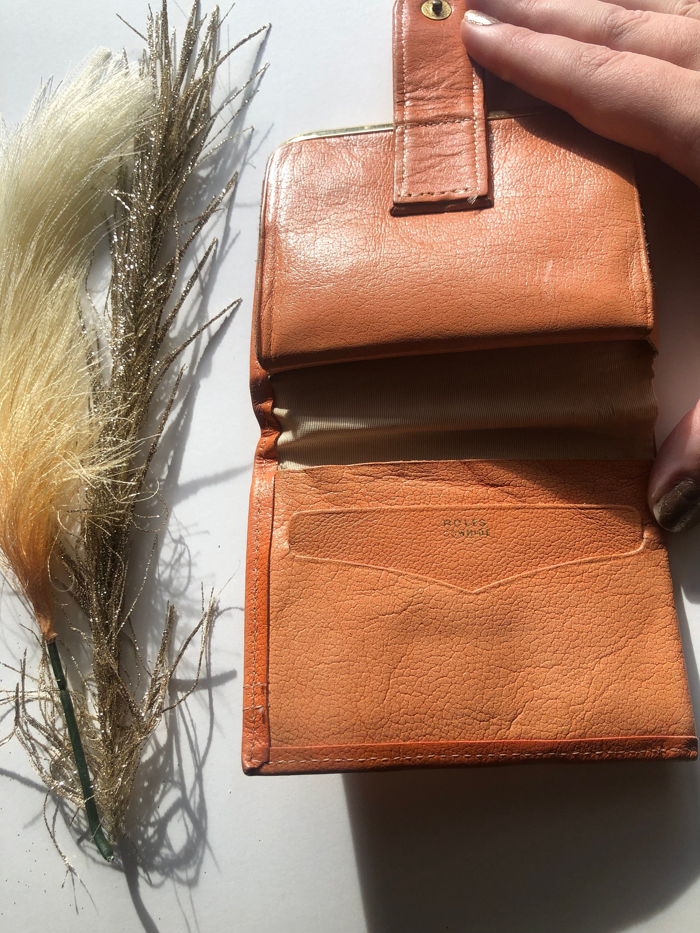 Vintage Rolfs Cowhide Wallet, Vintage Wallet, Boho Wallet Etsy