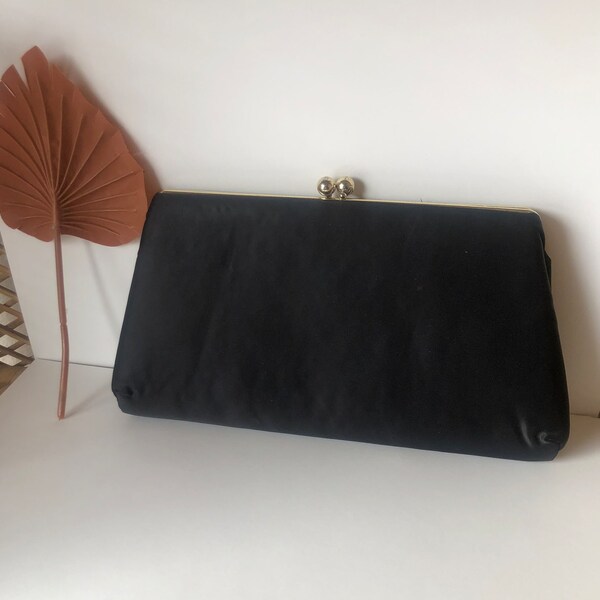 Vintage HL Silk Evening Clutch, MCM Clutch, Vintage Clutch