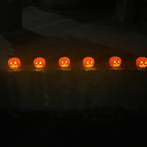 Light up miniature pumpkin
