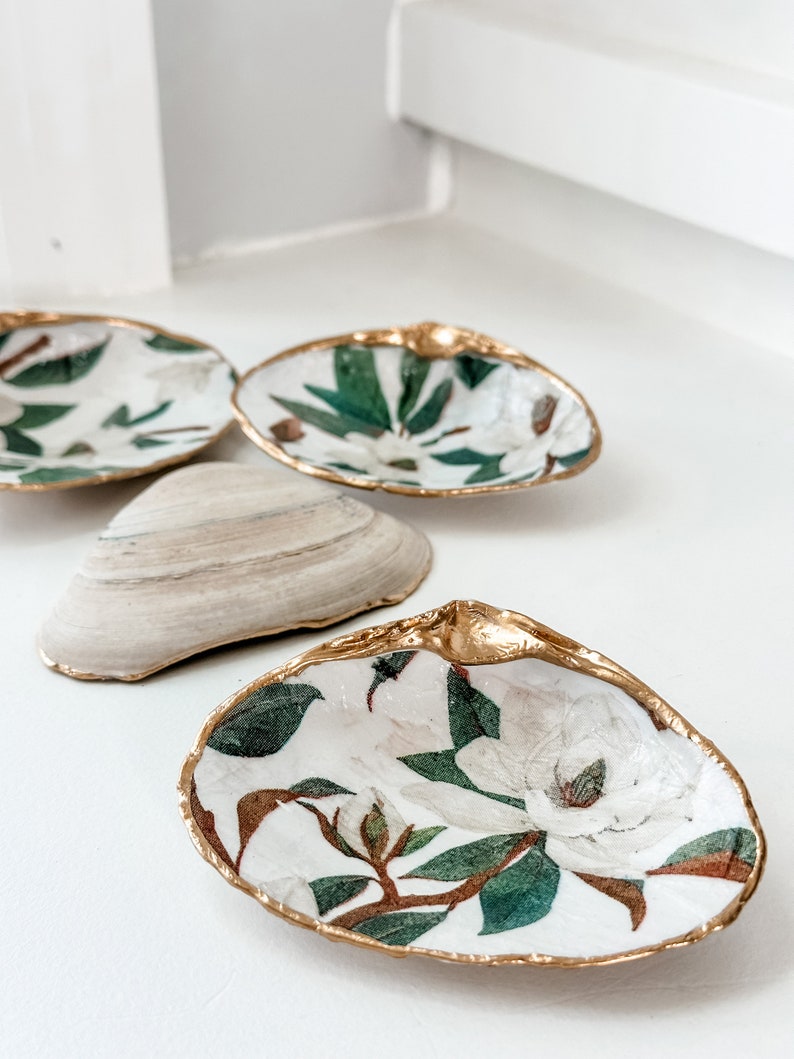 Decorative Seashell Jewelry Dish | Magnolia Design - Etsy