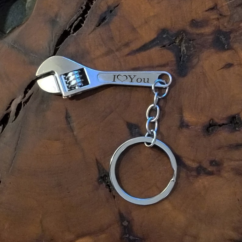 Personalized Wrench, Hammer or Crescent Wrench Keychain Father's Day