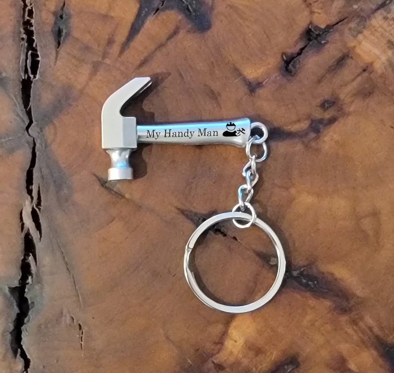 Personalized Wrench, Hammer or Crescent Wrench Keychain Father's Day