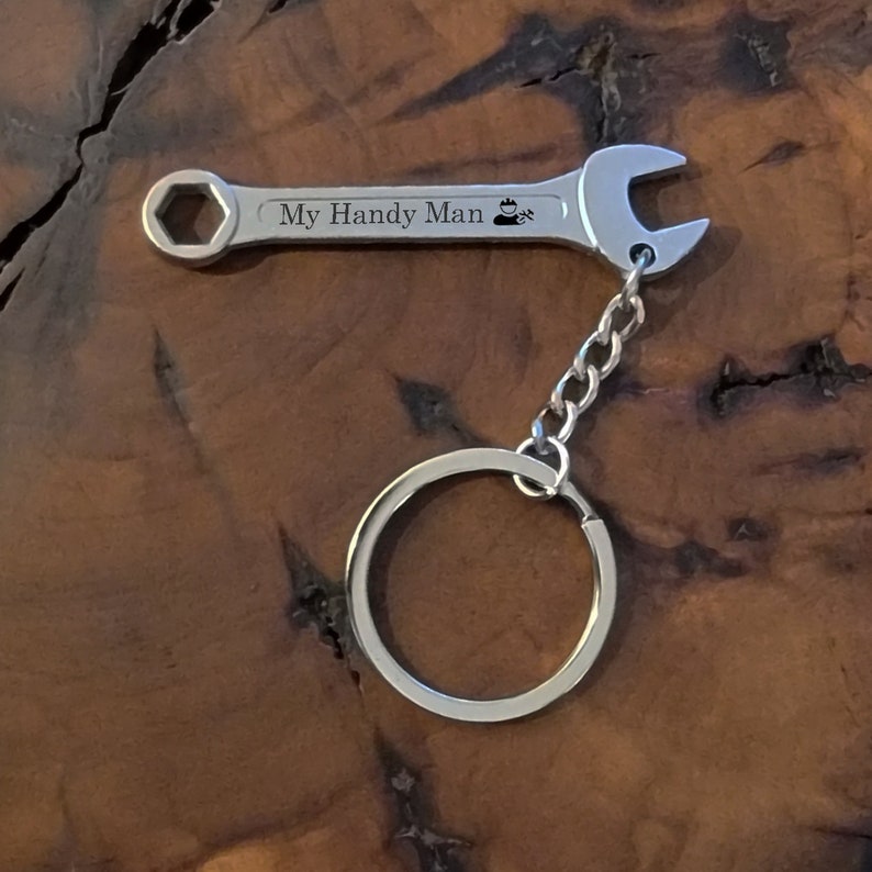 Personalized Wrench, Hammer or Crescent Wrench Keychain Father's Day