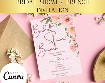 Bridal Shower Brunch Invitations-Digital Template