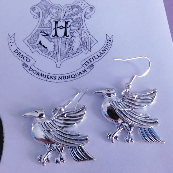 Boucles d'oreilles, Collier et Bijou de Sac à Main, Harry Potter, Breloque Serdaigle, Maison Poudlard, Aigle, Cadeau Parfait, Bijou Amusant