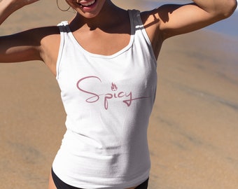 Spicy - Women's Racerback Tank - White