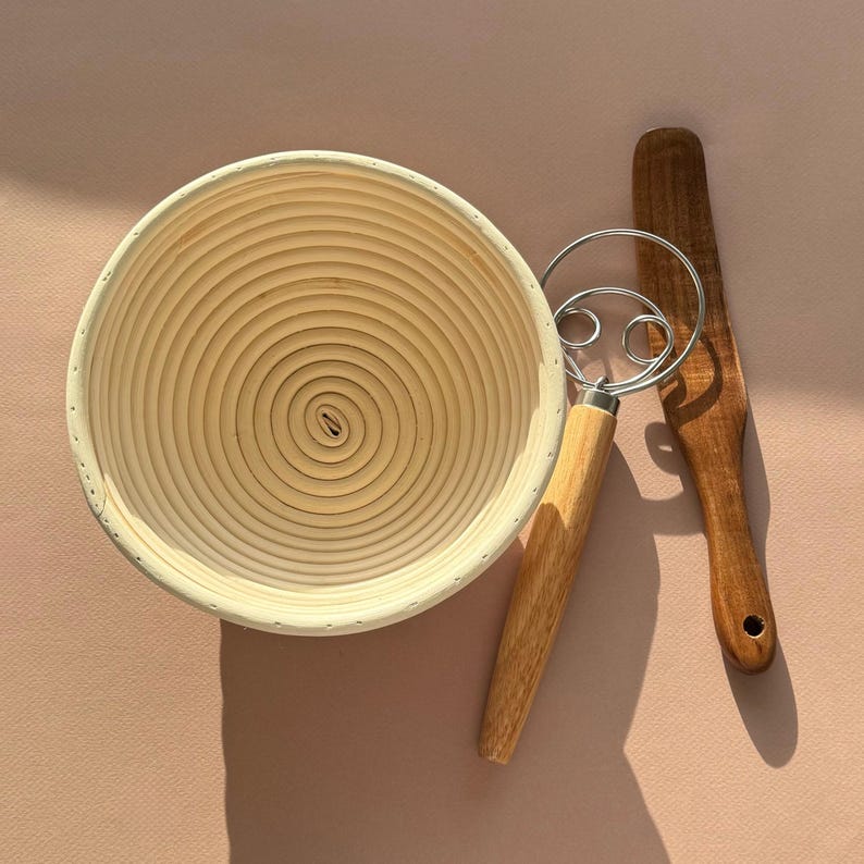 Wooden Handle Dough Whisk Stainless Steel Whisk For Bread Making Baking Tool Great Gift For Chef Baker Kitchen Utensil High Quality Construction Durable Metal Whisk Perfect For Mixing Dough Professional Baker Essential Tool