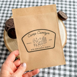 Birthday Party Favor Bag For Smores Camping Birthday
