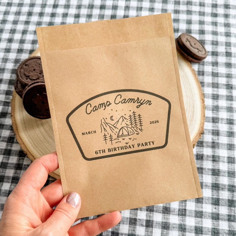 Birthday Party Favor Bag For Smores Camping Birthday