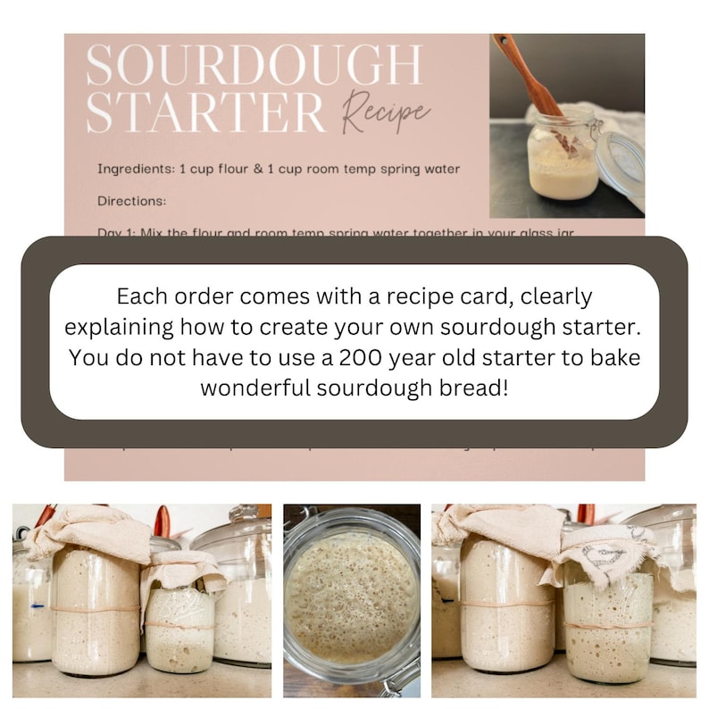 Sourdough Starter Set for Baker Housewarming Gift Home Baker Gift Idea for Her Sourdough Basket for Bread Baking Kit Newlywed Keepsake Gift image 6