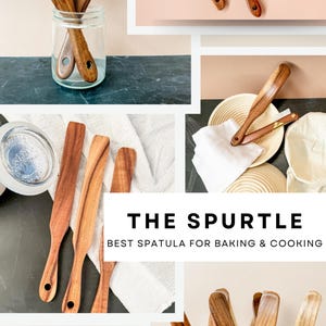 Teakwood Stirring Spatula for Sourdough Starter Bread Gift Mom Wooden ...