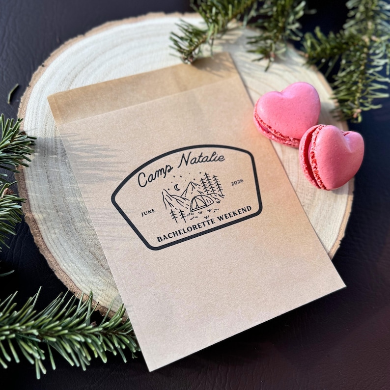 Personalized Camp Theme Hen Party Treat Bag Camp Bride Favor Bag