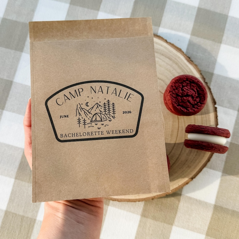 Favor Bag Personalized Camp Theme Hen Party Treat Bag