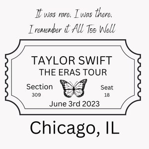concert ticket sublimation