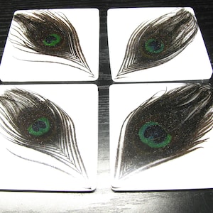 Coasters - Peacock set of 4
