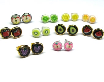 Stud Earrings - Fruit (basic)