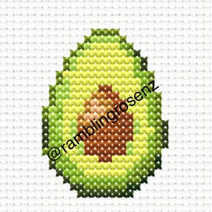 Avocado - Miniature Counted Cross Stitch chart