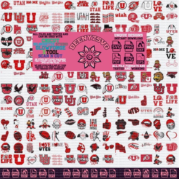 Utes SVG, Utah SVG, University, College, Football, Basketball, Mascott, Game, Cricut, Layered, Printable, Instant Download