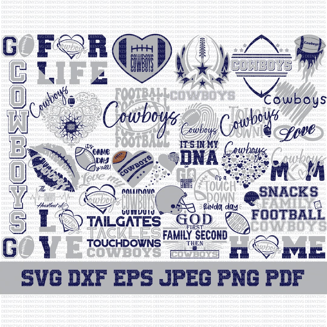 Cowboys SVG, Dallas SVG, Cowboys Bundle, Team, Mom, Football