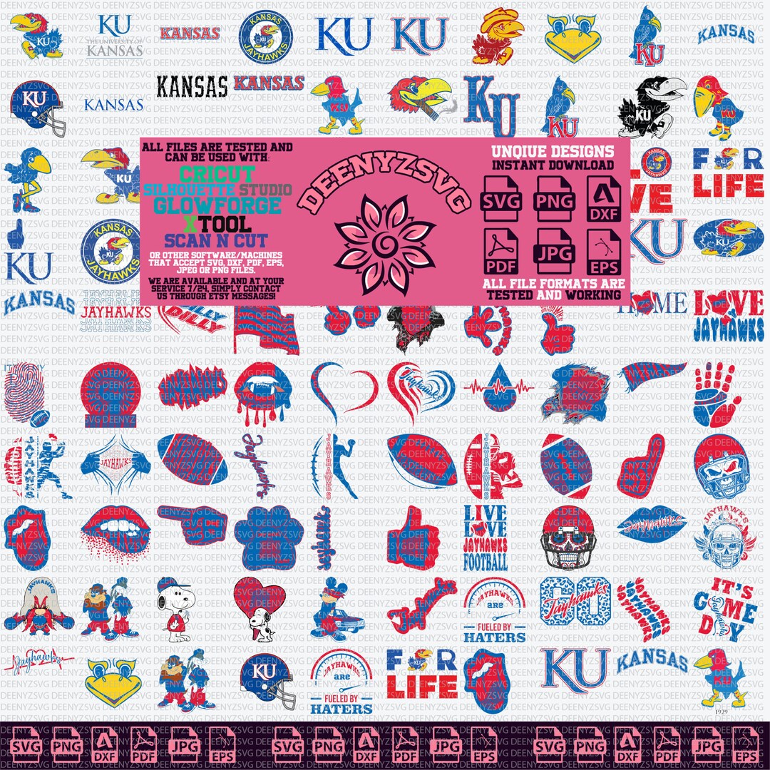 Jayhawks SVG, Kansas SVG, University, College, Football, Basketball, Mascott, Game Day, Cricut ...