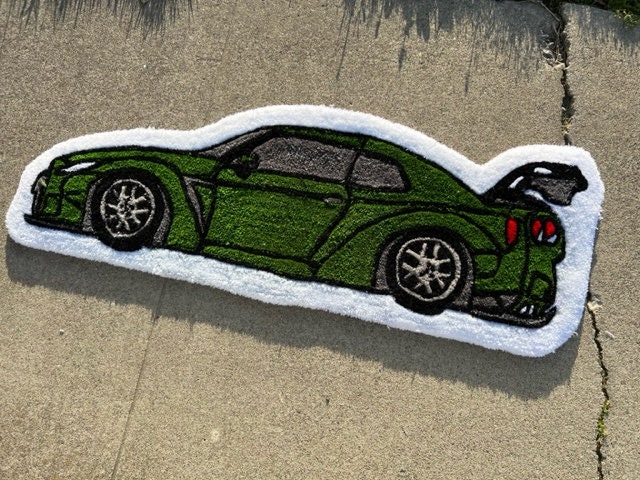 Nissan Gt R Rug Hand Tufted Car Rug, Nissan GTR, Toyota Supra, Decor Rug, Home Rug ...