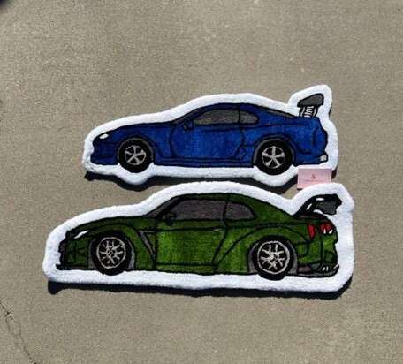Nissan Gt R Rug Hand Tufted Car Rug, Nissan GTR, Toyota Supra, Decor Rug, Home Rug ...
