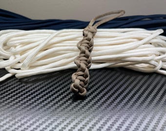 Tan Cobra Twist Knot Paracord Keychain