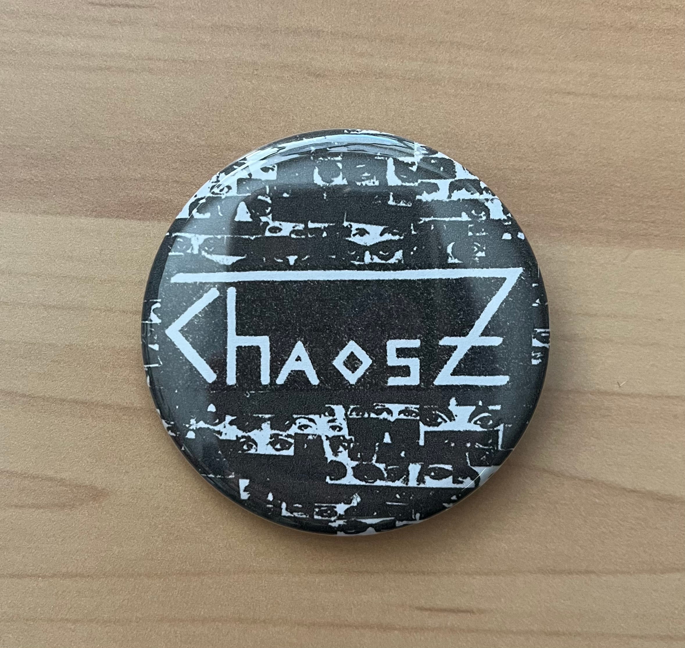 CHAOS Z German Punk Hardcore Band Pin Badge Button Upright