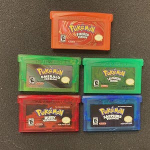 Pokemon GBA Sapphire, Ruby, Emerald & LeafGreen and FireRed GameBoy Advance