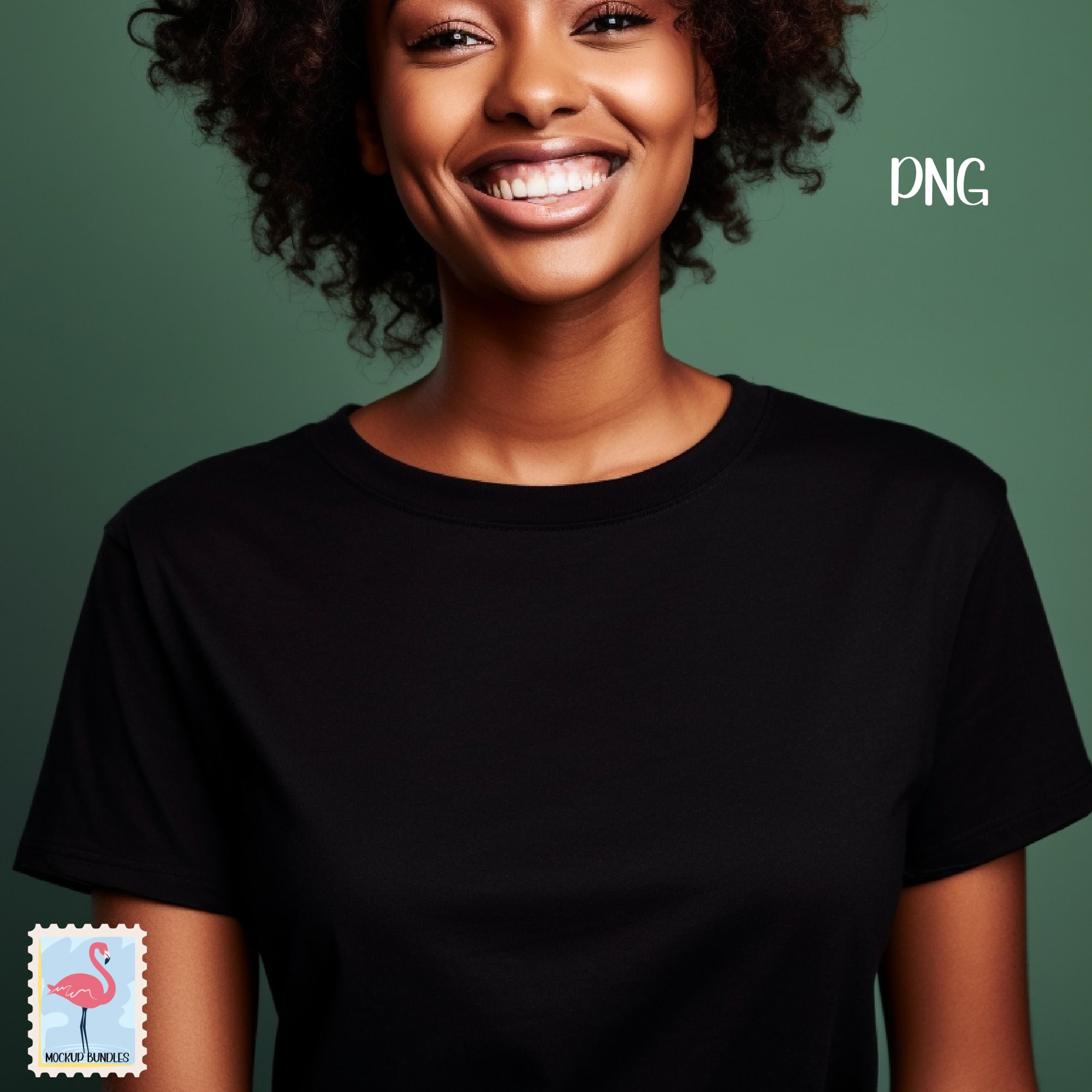 Tshirt Mockup Bundle, Black Model Mockup, African American Woman Mockup