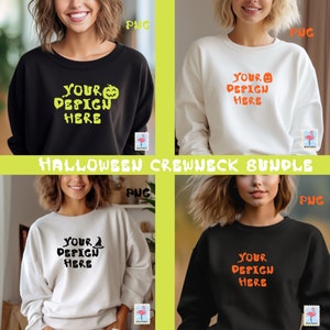 Sweatshirt Mockup - Black Color - White Color - Heavy Blend Sweatshirt - Model Mockup - Fall Mockup - Halloween Mockup