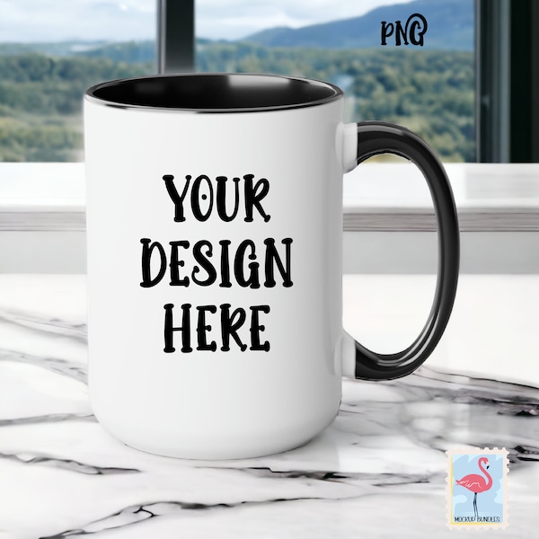 Mug Mockup Black Handle, Mockup Mug Fall Mockup, 11oz, 15 oz Coffee Mug Mockup, Mug Mockup, Cozy Mug Mockup