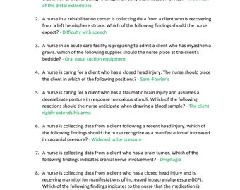 ATI Medical-Surgical: Neurosensory Test fall 2022-2023 Updated A+ Guide.