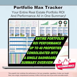 PortfolioMax Tracker: el retorno de la inversión (ROI) y el rendimiento de toda su cartera inmobiliaria, todo en un solo resumen.